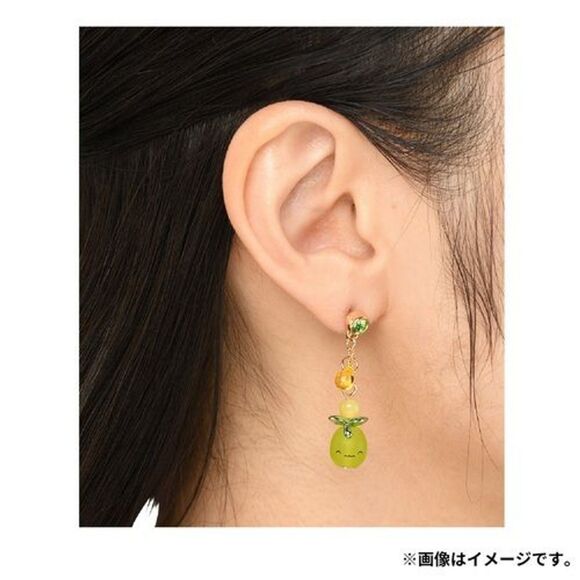 Pokemon center Smoliv pierced earrings - Picture 4 of 4